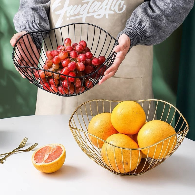Metal Fruit Modern Basket